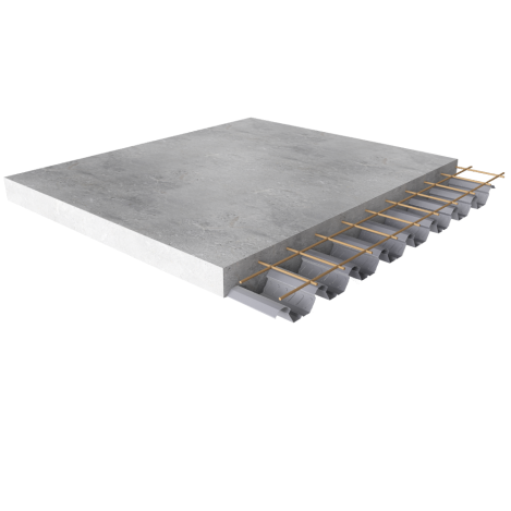 Plancher collaborant avec protection feu et/ou acoustique